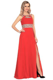 2024 New Arrival Scoop Prom Dresses A Line Chiffon With P1N2XBGS