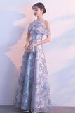 Lace Prom Dresses A Line Tulle PJ9GZ7P9