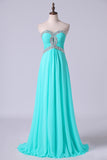 2024 Prom Dresses A Line Floor Length Sweetheart Chiffon PK7RATCD