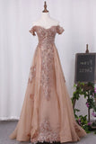 2024 Sheath Prom Dresses Off The Shoulder PEGS3S5E