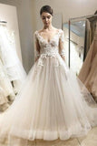 See Through Vintage Lace Wedding Dresses Ball Gown PDLS14Z7