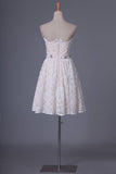 2024 A Line Sweetheart With Beading Homecoming Dresses Lace P3597XPT