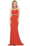 2024 Prom Dresses Mermaid High Neck Spandex With Beading PYD42DRK