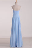 2024 Bridesmaid Dresses Sweetheart A Line Chiffon With Ruffles Floor PK2RGC27