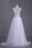 2024 Sweetheart Prom Dress Beaded Bodice A P11AQTRF