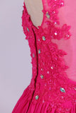 2024 V-Neck A-Line/Princess Prom Dress With Beads & Applique Tulle PB27RGGE