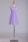 2024 Homecoming Dresses Sweetheart A Line Short/Mini Chiffon With PRCC4943