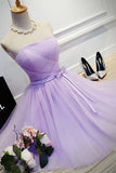 2024 Tulle Bridesmaid Dresses Strapless Ruched Bodice With PSE6LRA9