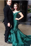 2024 Prom Dresses Off-The-Shoulder Sweep Train Mermaid/Trumpet Satin Zipper PZMLZ7QX