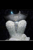 Ball Gown Sweetheart Tulle Wedding Dresses Strapless PBXC6H3T