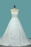 2024 New Arrival Sweetheart Tulle With Applique A Line P11C7R8N