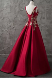 A-Line Bateau Floor-Length Sleeveless Satin Prom Dress/Evening Dress STIPJQ7ECFK