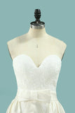 2024 Mermaid Sweetheart Wedding Dresses Lace With Applique Court PGNF2G7T