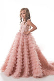 2024 Scoop Flower Girl Dresses A Line Tulle With Handmade P3J4LSAH