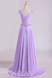 2024 Pom Dresses Off The Shoulder Floor Length Chiffon P6THEAGX