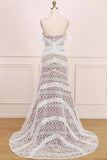 Modest Sweetheart Neck Lace Bridal Dress Beach Wedding Dresses Sexy Boho PKRLCB2H