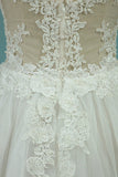 2024 A Line Off The Shoulder Tulle Wedding Dresses PHJ8CFEF