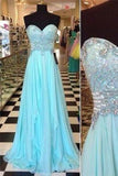 Chiffon Sweetheart Beading Prom Dresses