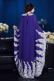 A-Line Princess Scoop Appliques Long Sleeves High Neck Chiffon Mother of the Bride Dresses