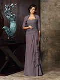 Sheath/Column Sweetheart Beading Applique Sleeveless Long Chiffon Mother of the Bride Dresses TPP0007215