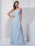 A-Line/Princess Straps Sleeveless Beading Long Chiffon Dresses TPP0003442