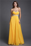 A-Line/Princess Sleeveless Sweetheart Beading Long Chiffon Dresses TPP0004470