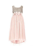 A-line/Princess Scoop Sleeveless Sequin Chiffon Floor-Length Flower Girl Dresses TPP0007608