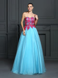 Ball Gown Sweetheart Lace Sleeveless Long Satin Quinceanera Dresses TPP0004308