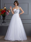 Ball Gown One-Shoulder Sleeveless Beading Long Elastic Woven Satin Quinceanera Dresses TPP0009088