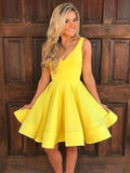 A-Line/Princess Sleeveless Straps Satin Ruffles Short/Mini Dresses TPP0008095