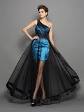 A-Line/Princess One-Shoulder Ruched Sleeveless Long Elastic Woven Satin Dresses TPP0003886