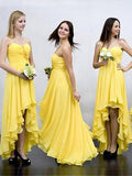 A-Line/Princess Sleeveless Asymmetrical Spaghetti Straps Chiffon Bridesmaid Dresses TPP0005480