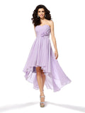 A-Line/Princess Sweetheart Hand-Made Flower Sleeveless High Low Chiffon Cocktail Dresses TPP0008519