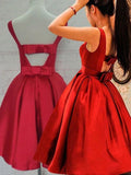 A-Line/Princess Sleeveless Scoop Sash/Ribbon/Belt Satin Short/Mini Dresses TPP0008171