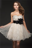 A-Line/Princess Sweetheart Beading Sleeveless Short Organza Cocktail Dresses TPP0008884