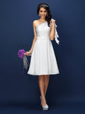 A-Line/Princess One-Shoulder Sleeveless Short Chiffon Bridesmaid Dresses TPP0005767