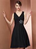 A-Line/Princess Straps Sleeveless Short Chiffon Bridesmaid Dresses TPP0005802