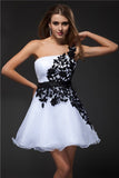 Empire Strapless Applique Sleeveless Short Organza Cocktail Dresses TPP0008687