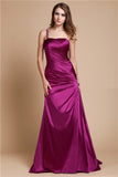 A-Line/Princess One Shoulder Sleeveless Beading Long Elastic Woven Satin Dresses TPP0004523