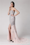 Trumpet/Mermaid Sweetheart Sleeveless Beading Rhinestone Long Chiffon Dresses TPP0003864