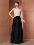 A-Line/Princess Scoop Sleeveless Beading Long Chiffon Dresses TPP0004025