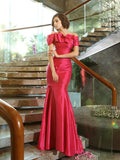 Trumpet/Mermaid Strapless Sleeveless Long Taffeta Mother of the Bride Dresses TPP0007292