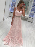 A-Line Sweetheart Sleeveless Floor-Length With Applique Satin Dresses TPP0002301