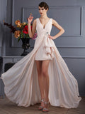 A-Line/Princess Straps Sleeveless Beading Long Chiffon Dresses TPP0003644