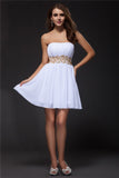 A-Line/Princess Strapless Sleeveless Beading Short Chiffon Cocktail Dresses TPP0008706