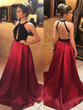 A-Line/Princess Sheer Neck Sleeveless Beading Floor-Length Tulle Plus Size Dresses