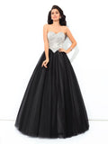 Ball Gown Sweetheart Paillette Sleeveless Long Net Quinceanera Dresses TPP0002917