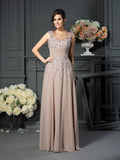 A-Line/Princess Scoop Beading Sleeveless Long Silk like Satin Mother of the Bride Dresses TPP0007114