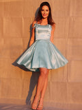 A-Line/Princess Ruffles Spaghetti Straps Sleeveless Short/Mini Homecoming Dresses TPP0004629