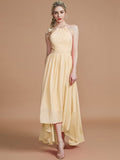 A-Line/Princess Halter Asymmetrical Sleeveless Chiffon Bridesmaid Dresses TPP0005582